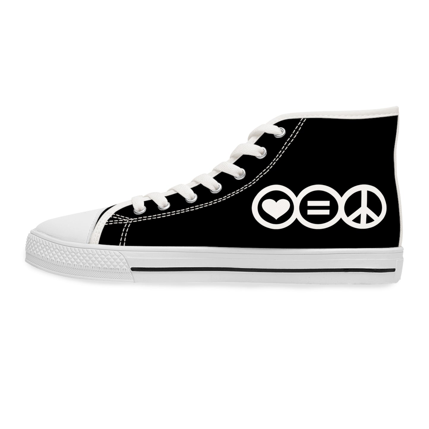 Love Equals Peace Women's High Top Sneakers