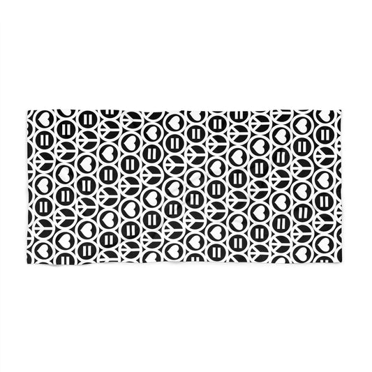 Beach Towel Love Equals Peace Logo