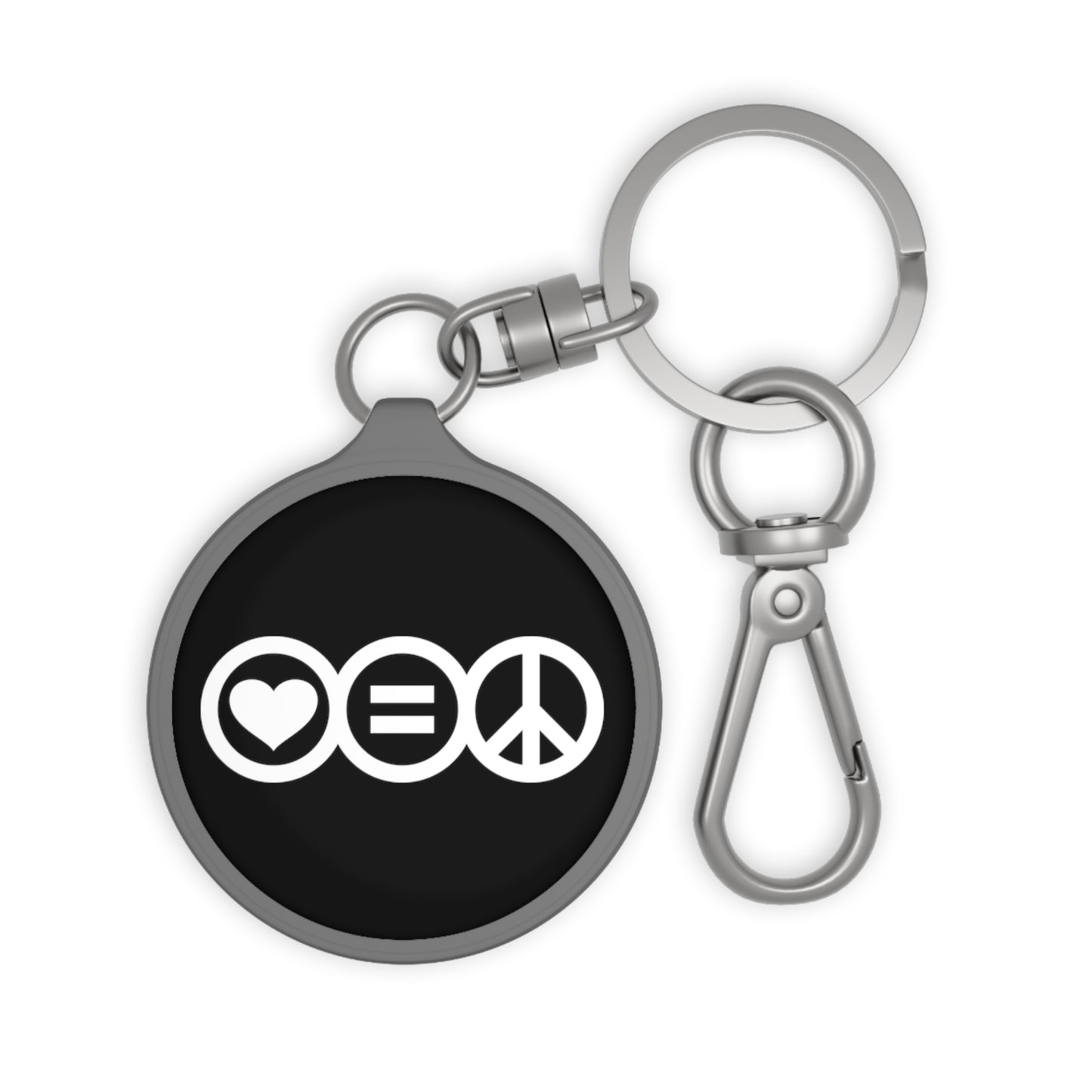 Love Equals Peace Keyring Tag